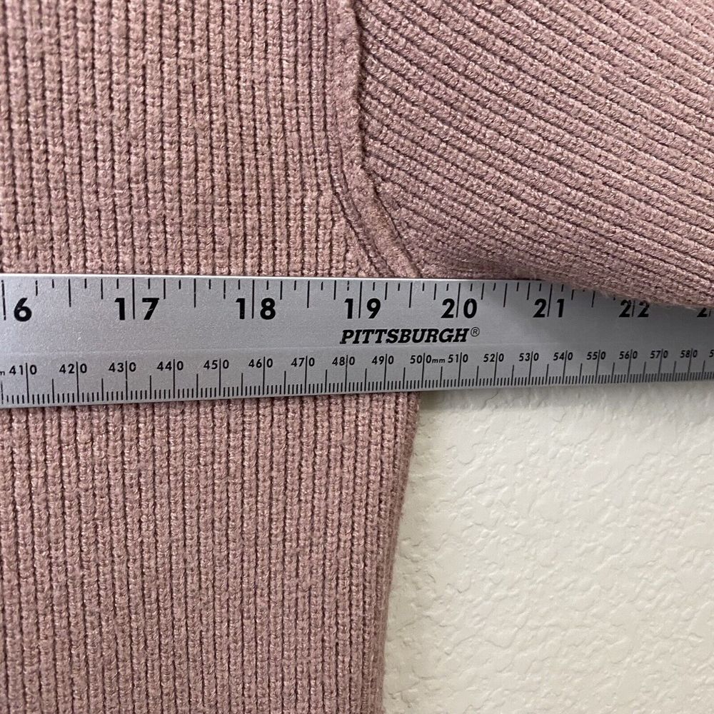 Free People Sweater Womens XS Softly Structured Knit Tunic Dusty Mauve Pullover - Picture 6 of 10